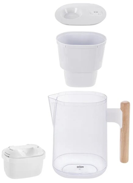 Whiteline Dzbanek filtrujący 3 l + filtr, plastikowy, biały ORION 156033