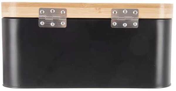 Black Chlebak 30 × 19,5 × 14,5 cm, blaszany, czarny ORION 152466