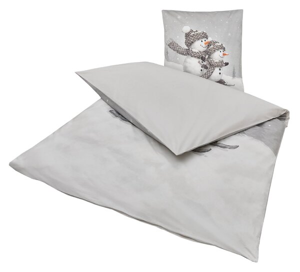 3D pościel z bawełny renforcé FROSTY szary, 100% bawełna Rozmiar pościeli: 80 x 80 cm | 135 x 200 cm