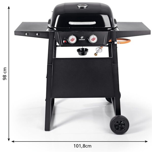 Grill gazowy z emaliowanym rusztem 2.0. LANDMANN 13729