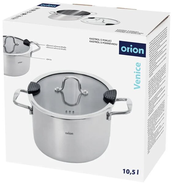 Garnek Venice z pokrywką 10,5 l, stal nierdzewna ORION 113379