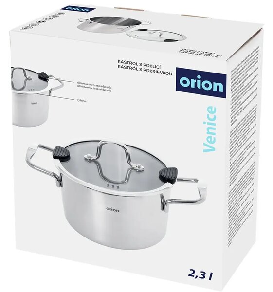 Venice Garnek z pokrywką 2,3 l, ze stali nierdzewnej ORION 113372