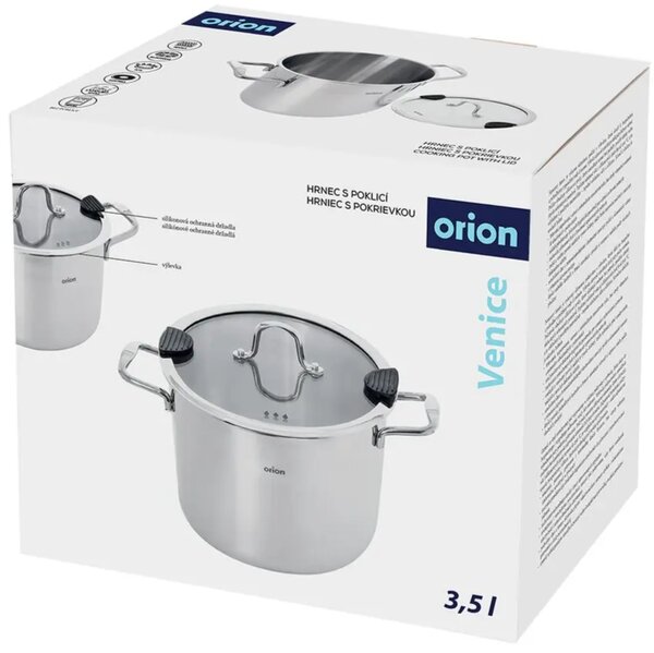 Garnek Venice z pokrywką 3,5 l, stal nierdzewna ORION 113377