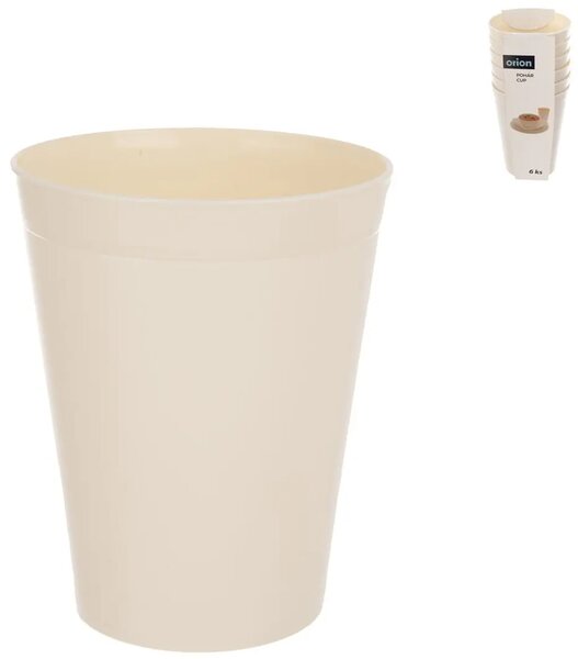 Sandy Kubek 0,3 l, 6 szt., plastikowy, kremowy ORION 132101
