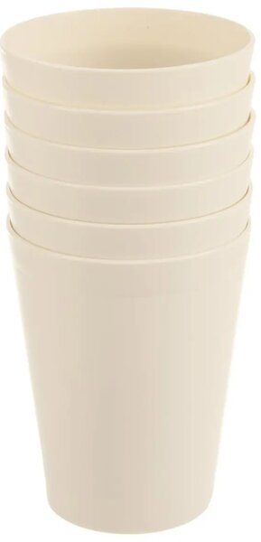 Sandy Kubek 0,3 l, 6 szt., plastikowy, kremowy ORION 132101