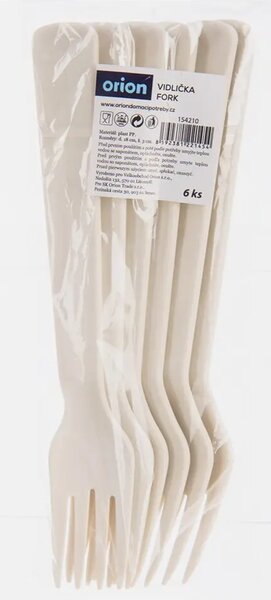 Sandy Widelec 6 szt., plastikowy, kremowy ORION 154210