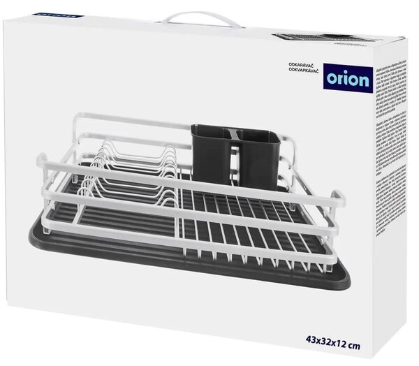 Deluxe Suszarka do naczyń z tacką 43 × 32 cm, czarna ORION 155221