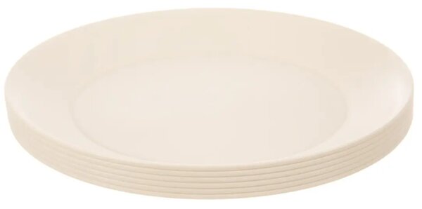 Sandy Talerz płytki Ø 23,5 cm, 6 szt., plastikowy, kremowy ORION 129137