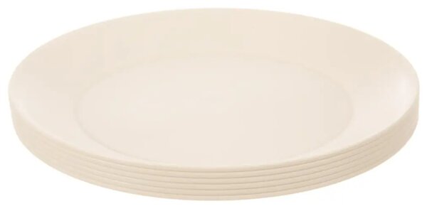 Sandy Talerz deserowy Ø 20,5 cm, 6 szt., plastikowy, kremowy ORION 129147