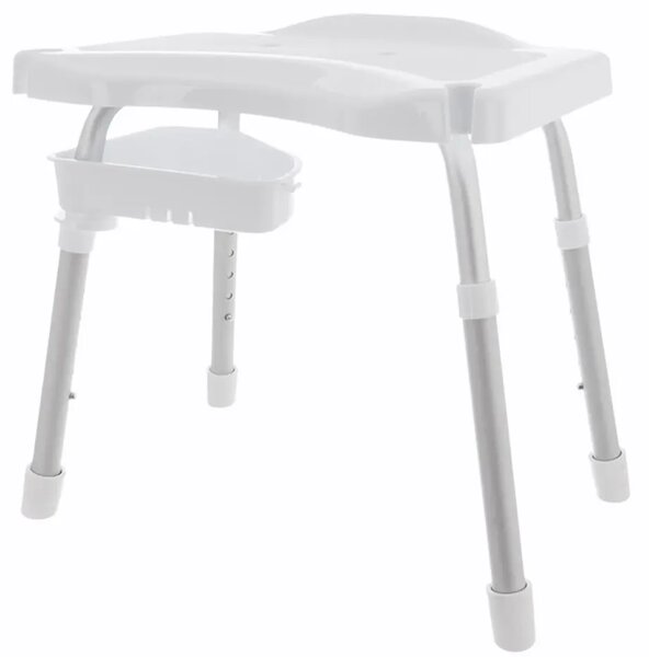 Shelf Regulowany stołek z półką, biały ORION 810926