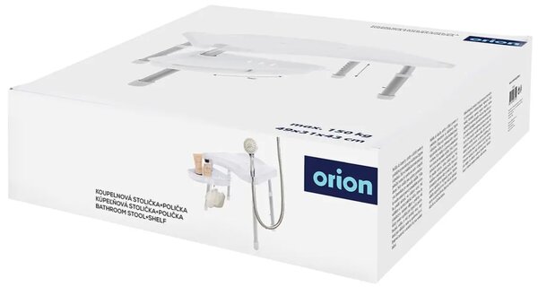 Shelf Regulowany stołek z półką, biały ORION 810926