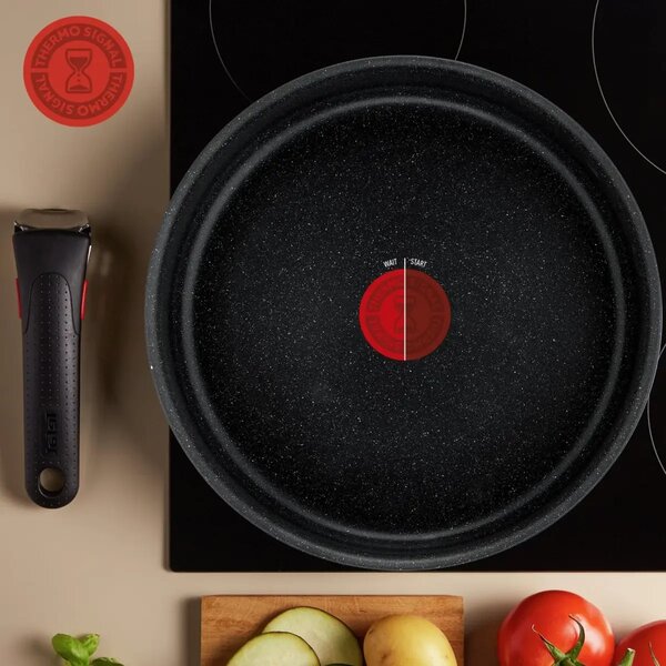 Ingenio Black Stone Zestaw naczyń, 8 szt. TEFAL L3998802