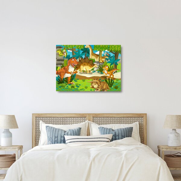 Obraz na szkle - Dinozaury (70x50 cm)