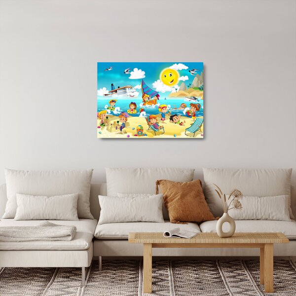 Obraz na szkle - Dzień na plaży (70x50 cm)
