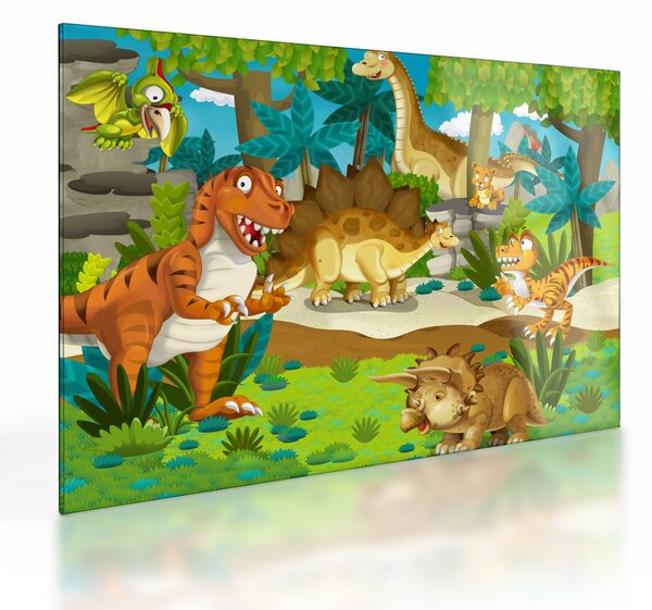 Obraz na szkle - Dinozaury (70x50 cm)