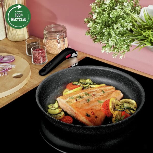 Ingenio Black Stone Zestaw naczyń, 8 szt. TEFAL L3998802
