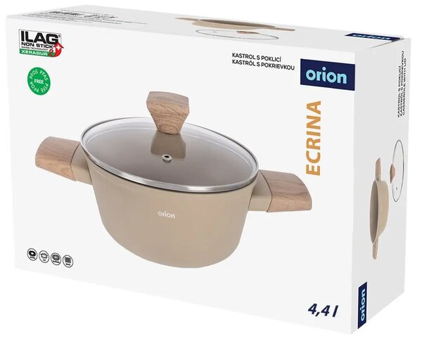 Ecrina Garnek z pokrywką szklaną, 4,4 l ORION 113612