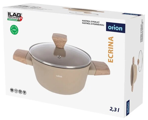 Garnek z pokrywką szklaną Ecrina 2,3 l ORION 113611