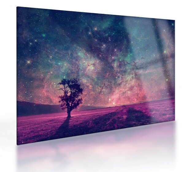 Obraz na szkle - Nieziemskie nocne niebo (70x50 cm)