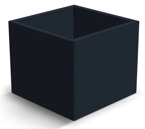 Cube Donica ogrodowa 60 × 60 × 50 cm, ze stali nierdzewnej, antracytowa CORGARDEN 1087