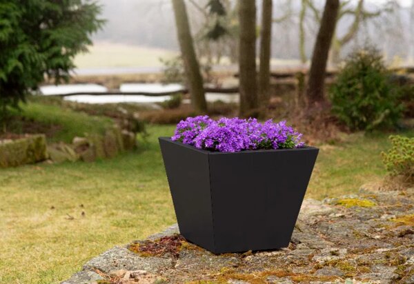 Cono Donica ogrodowa 60 × 60 × 50 cm, ze stali nierdzewnej, antracytowa CORGARDEN 1088