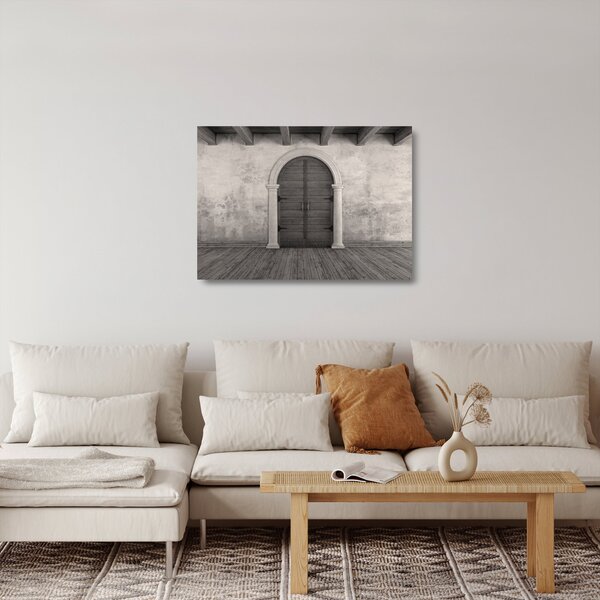 Obraz na szkle - Tajemnicze drzwi (70x50 cm)