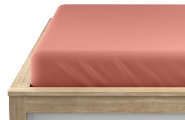 Prześcieradło jersey staroróżowe 90 x 200 cm