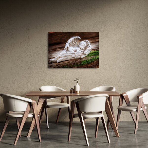 Obraz na szkle - Śpiący anioł (70x50 cm)
