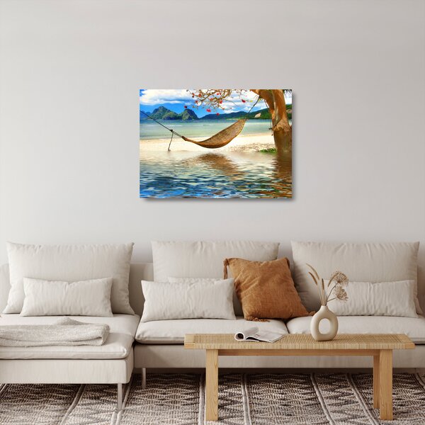 Obraz na szkle - Relaks na plaży (70x50 cm)