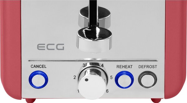 ECG ST 2708 Tradizione Corsa toster, czerwony