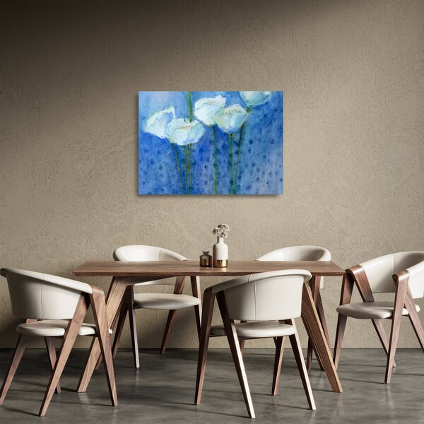 Obraz na szkle - Białe tulipany (70x50 cm)