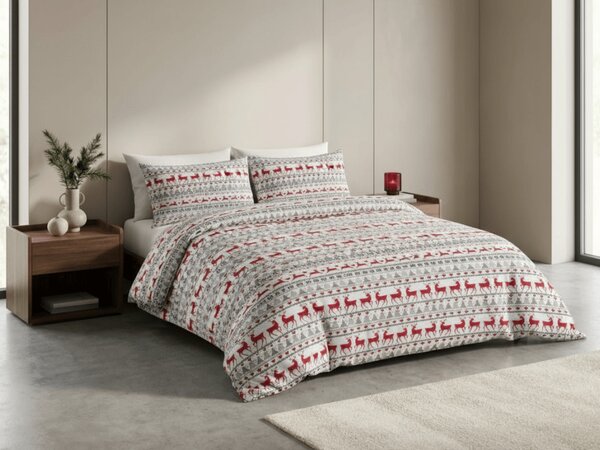 Pościel flanelowa DEER DREAMS białe Rozmiar pościeli: 2 szt 70 x 90 cm | 200 x 220 cm