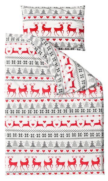 Pościel flanelowa DEER DREAMS białe Rozmiar pościeli: 2 szt 70 x 90 cm | 200 x 220 cm