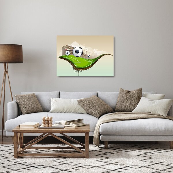 Obraz na szkle - Boisko do piłki nożnej (70x50 cm)