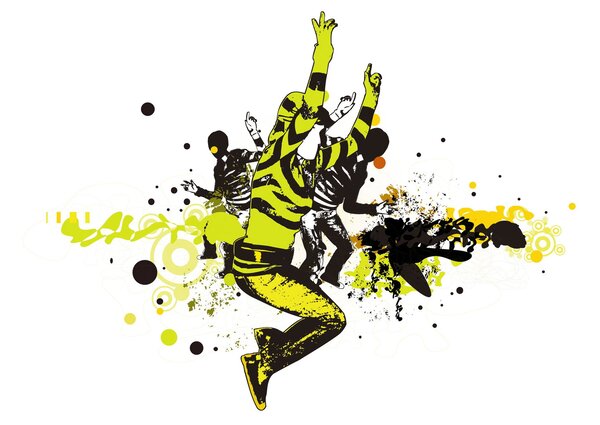 Obraz na szkle - Street dance (70x50 cm)