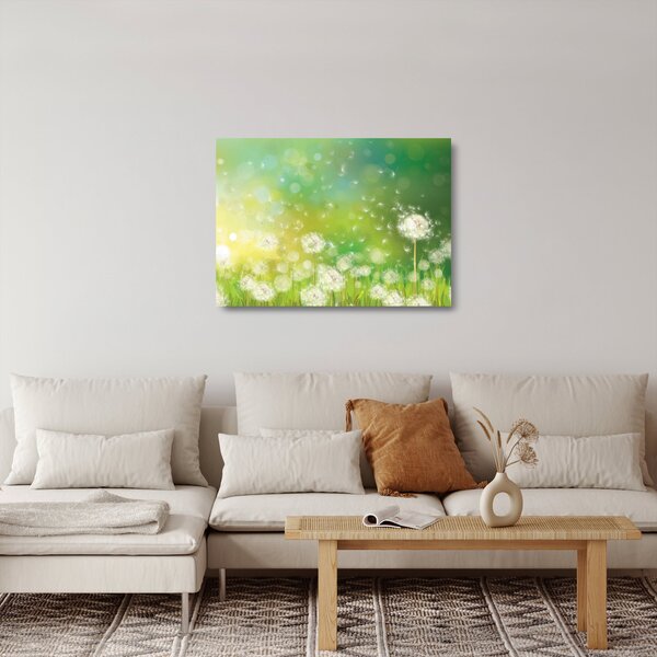 Obraz na szkle - Kwitnące mlecze (70x50 cm)