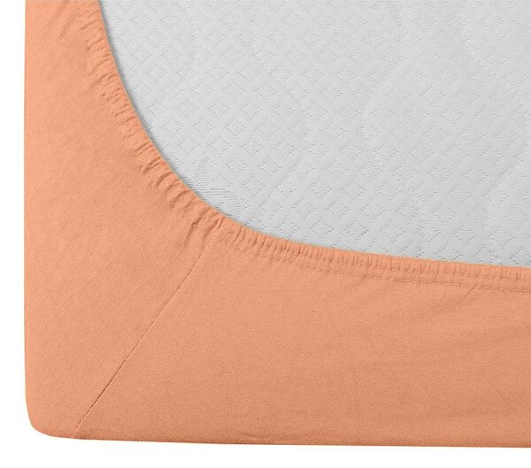 Jersey prześcieradło dziecięce morelowe 70x140