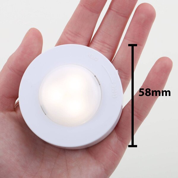 Briloner Oświetlenie szafkowe LED Szafka, pilot, Set of 6 Cabinet, biały / opal, sypialnia, tworzywo sztuczne, nowoczesny
