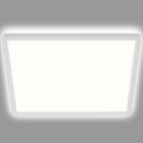 Briloner Lampa sufitowa LED Slim, biały / opal, przedpokój, tworzywo sztuczne, nowoczesny