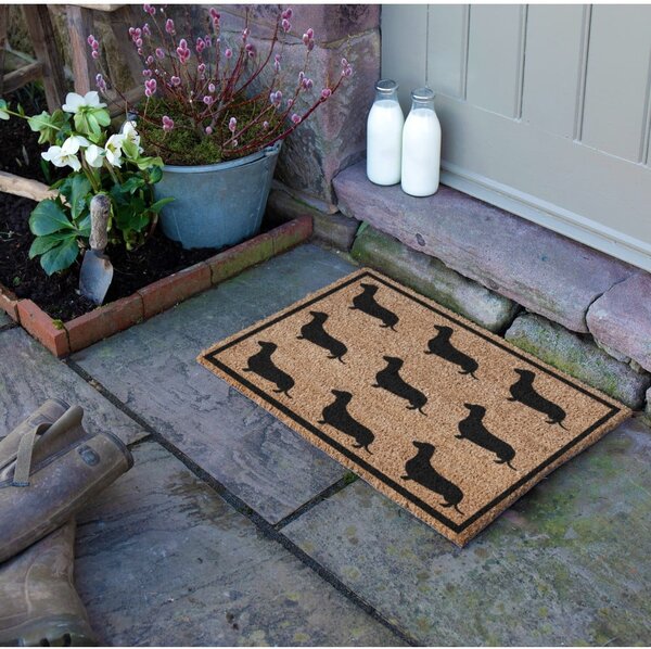 Wycieraczka z włókna kokosowego 40x60 cm Dachshund – Artsy Doormats