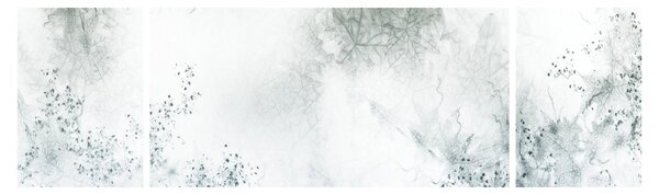 Obraz abstracji liści (170x50 cm)