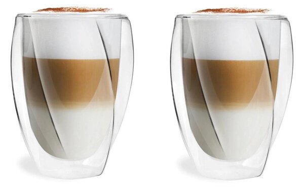 Zestaw 2 szklanek z podwójną ścianką Vialli Design Latte, 300 ml