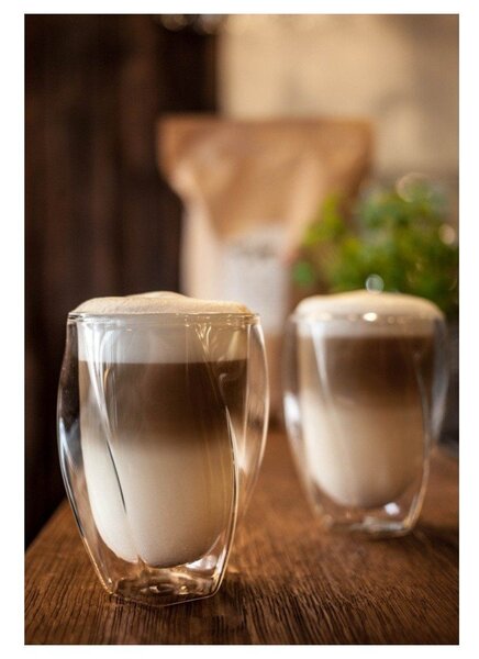 Zestaw 2 szklanek z podwójną ścianką Vialli Design Latte, 300 ml