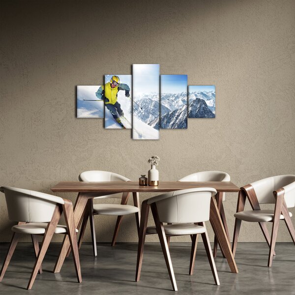 Obraz - Narciarz (125x70 cm)