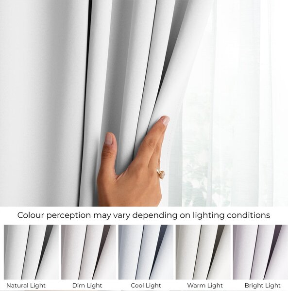 Biała zasłona częściowo zaciemniająca (dimout) 140x245 cm Kierra – Restilo