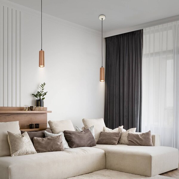 Briloner Lampa wisząca Ida, możliwość ściemniania, brązowy / rdzawy, kuchnia, metal, nowoczesny