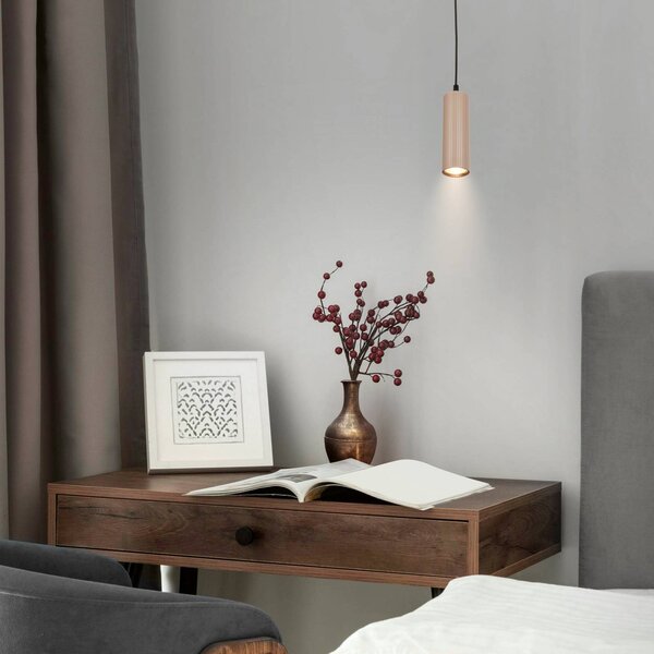 Briloner Lampa wisząca Ida, możliwość ściemniania, kremowy / amber, kuchnia, metal, nowoczesny