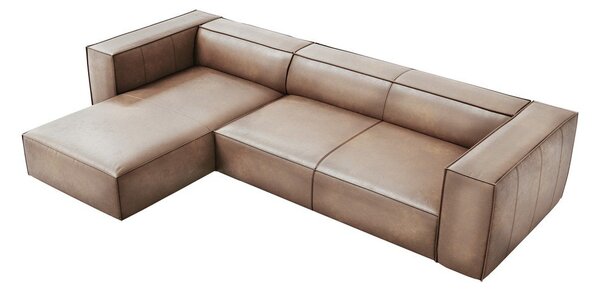 Jasnobrązowy skórzany narożnik (lewostronny) Madame – Windsor & Co Sofas
