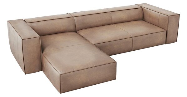 Jasnobrązowy skórzany narożnik (lewostronny) Madame – Windsor & Co Sofas