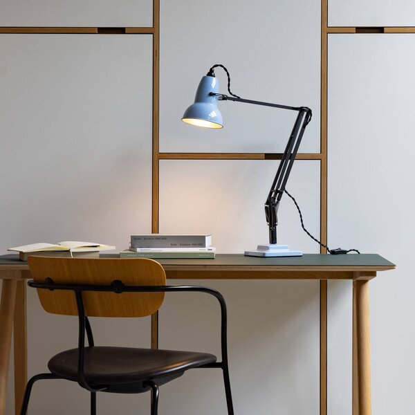 Anglepoise Lampa stołowa Original 1227, opalowo-niebieska/czarna, 49 cm 1227, czarny, biuro, aluminium, design